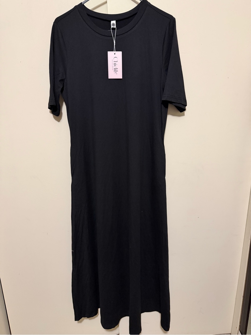 chic Black Maxi T-Shirt Dress